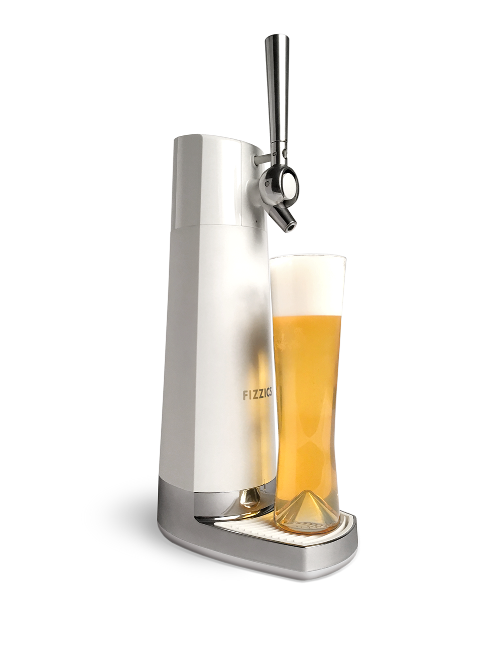 fizzics draft pour ice with draft beer on stand png